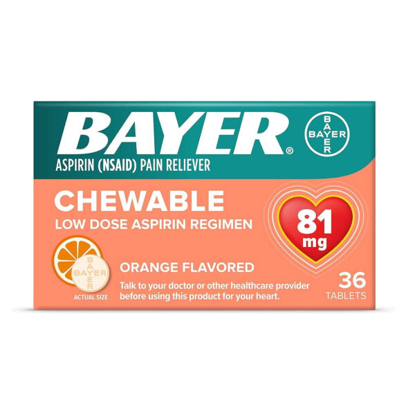 Bayer Chewable Orange Low 36tabs