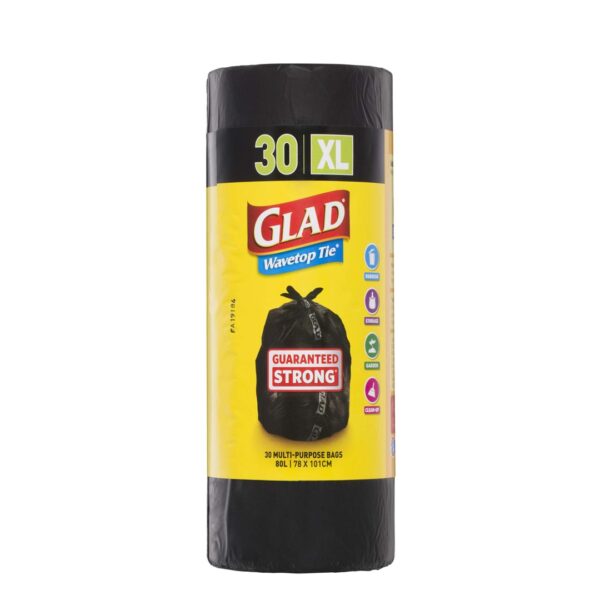 Glad Wavetop Tie Multi Purpose 40 Bags