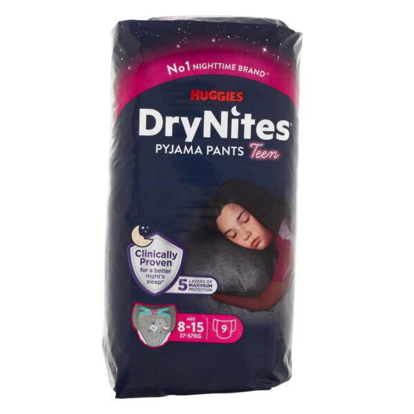Huggies Drynites PJ Pants Girl 8-15yr