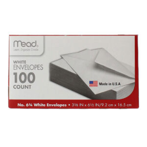 Mead White Envelopes- Plain 100count