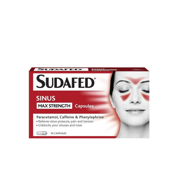 Sudafed Sinus Max Strength 16caps
