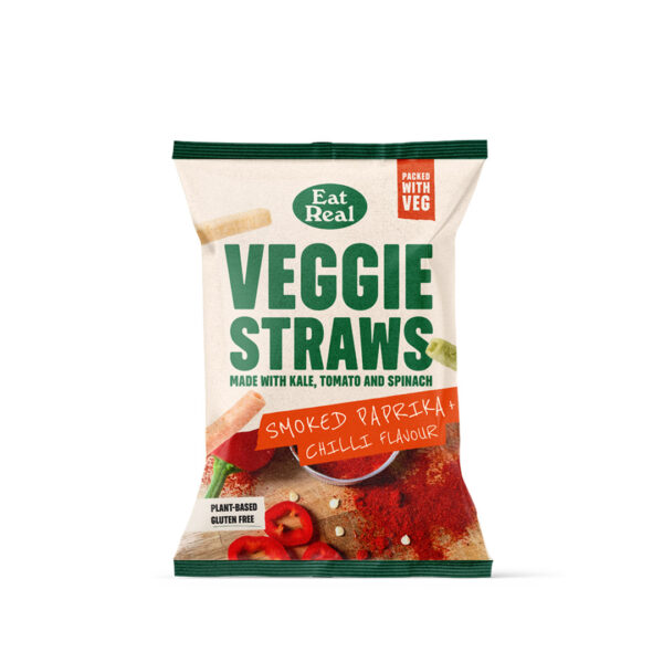 Eat Real Veggie Straws Smoked Papri + Chilli