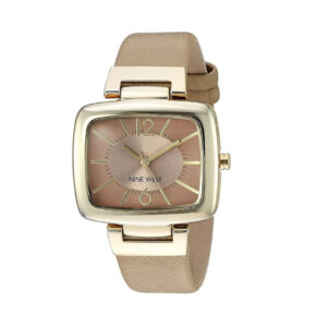Nine West Gold Heritage Rectangular Case Watch