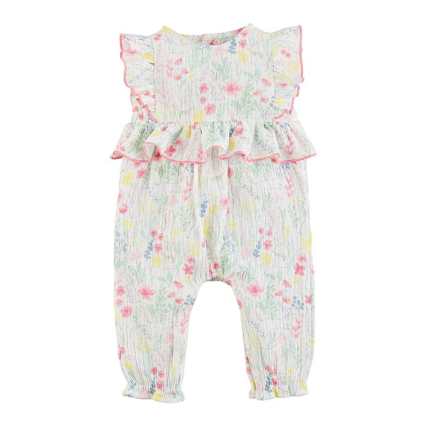 Mud Pie baby-girls Baby Girl Bunny Floral Longall