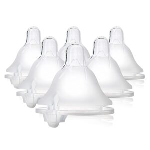 Evenflo Feeding 6 Piece Balance Plus Wide Neck Nipples for The Balance Plus Wide Neck Baby Bottles, 8 Months +