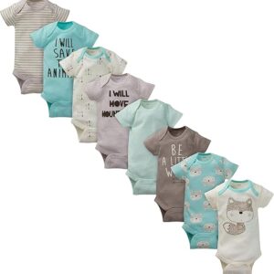 Gerber Baby 8-Pack Short Sleeve Onesie Bodysuits 3-6Months
