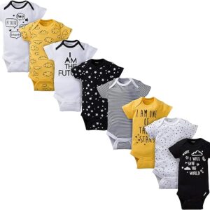Gerber Baby 8-Pack Short Sleeve Onesie Bodysuits 0-3Months
