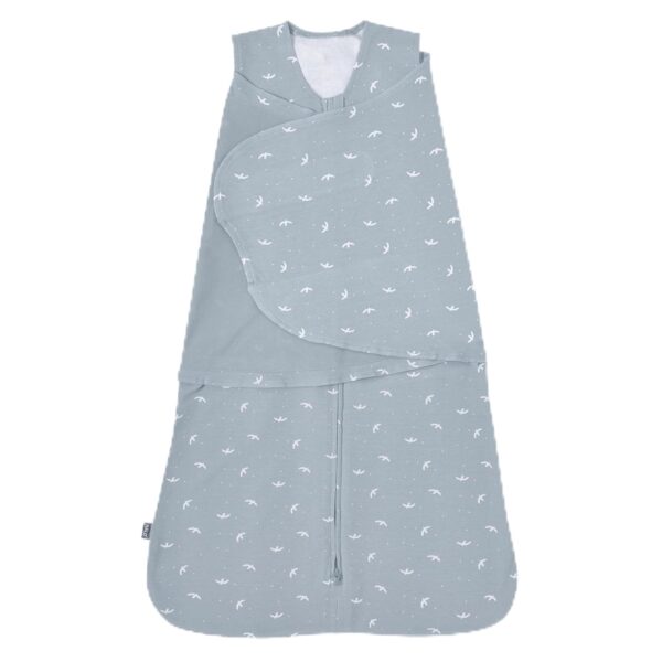 HALO 100% Cotton Sleepsack Swaddle, 3-Way Adjustable Wearable Blanket, TOG 1.5, Birds, Small, 3-6 Months