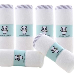 HIPHOP PANDA Baby Washcloths, Rayon Made from Bamboo - 2 Layer Ultra Soft Absorbent Newborn Bath Face Towel - Reusable Baby Wipes for Delicate Skin - Gray Stripe, 6 Pack Roll over image to zoom in HIPHOP PANDA Baby Washcloths, Rayon Made from Bamboo - 2 Layer Ultra Soft Absorbent Newborn Bath Face Towel - Reusable Baby Wipes for Delicate Skin - Gray Stripe, 6 Pack