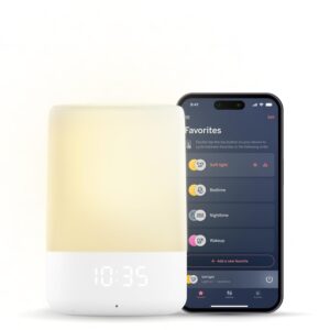Nanit Sound and Light Smart Baby Night Light and Sound Machine | Audio Monitor | Cry Detection Alert Feature | OK to Wake Alarm Clock for Kids | Temp & Humidity Tracking | Rechargeable Battery | WiFi