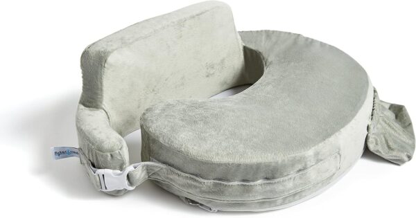 My Brest Friend Super Deluxe Nursing Pillow - Enhanced Comfort & Ergonomic Breastfeeding Pillow for Ultimate Support For Mom & Baby - Adjustable and with Handy Side Pocket, Platinum
