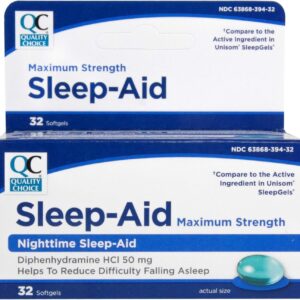 QC Max Sleep-Aid Nighttime Slep-aid 32 soft gels